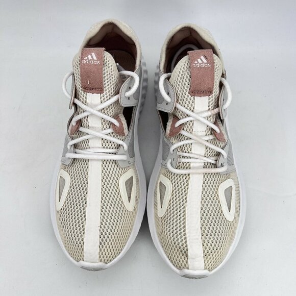 Adidas Run Lux Clima Off White Grey Ash Pearl Women Running Shoes CQ0595 Size 10 - Picture 4 of 12